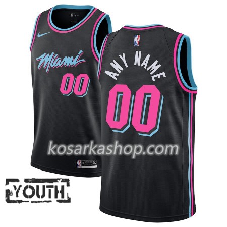 Dres Miami Heat Prilagođeni Nike 2018-19 City Edition Crna Swingman - Dječji